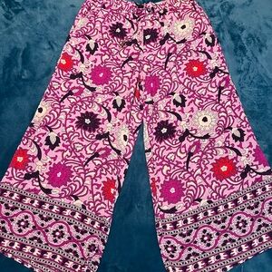 Cynthia Rowley Pink and Purple Floral Pants